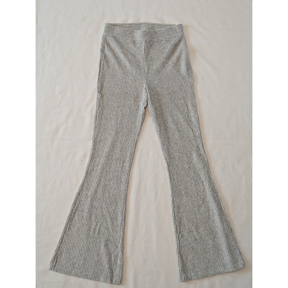 NWT Aerie Groove-on Velour High Waisted Flare Pant Medium Heather Gray Size M
